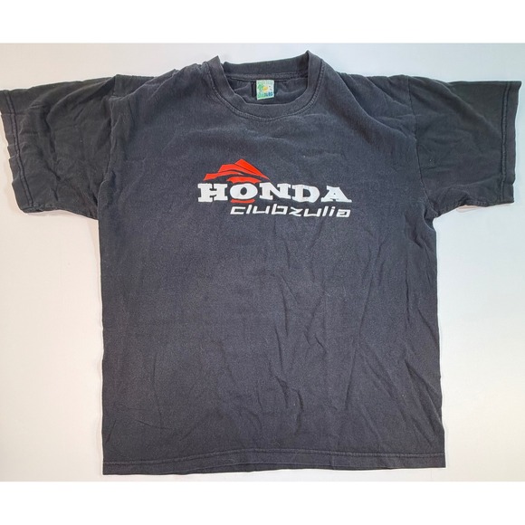 Vintage Honda Clubzulia T-Shirt Mens XL Black HCZ Power of Dreams Racing Tee
